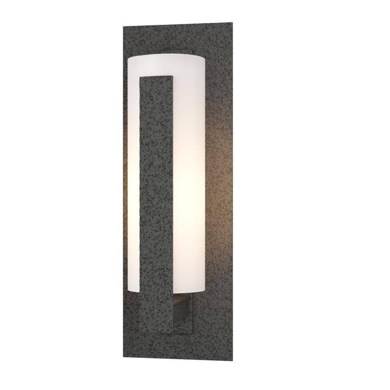 Forged Vertical Bar 1 - Bulb Outdoor Flush Mount, Natural lron, Soft Amber, 15" H X 5"  W X 4.1" D