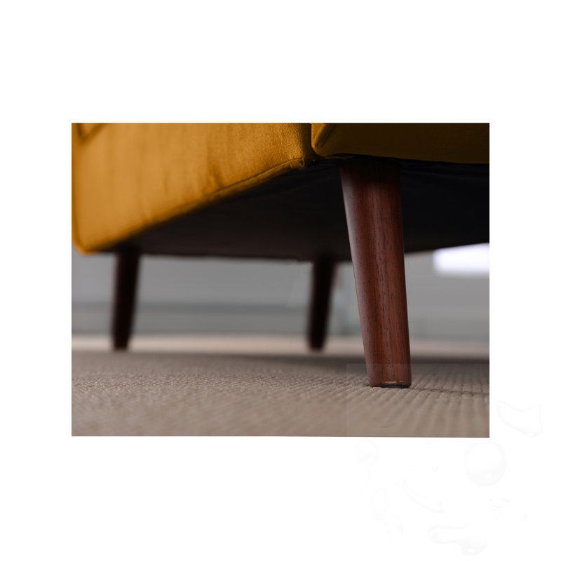 Tufted Long Bench With Storage, Brown/Yellow