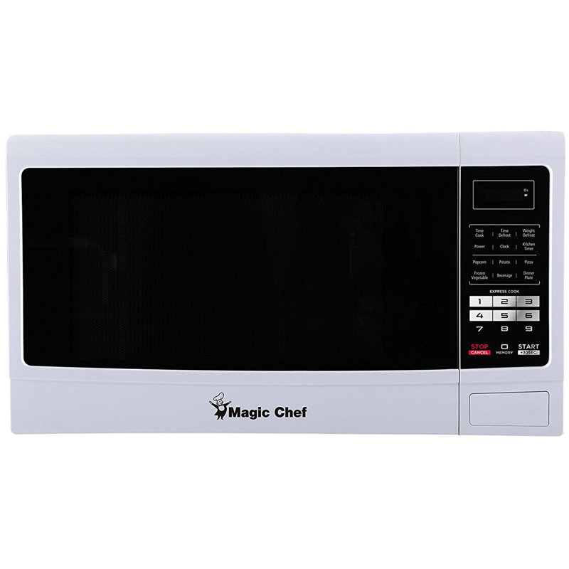 Magic Chef 1.6 Cubic Feet 1100 Watt Countertop Microwave, White