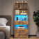 Manech 51.8" Tall Nightstand with Charging Station and LED Lights