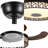 42 Inch Pendant Light - Black Bird's Nest Remote Control Inverter 7 Colour Bluetooth Invisible Fan Light - Perfect For Living Room/kitchen Island/bedroom
