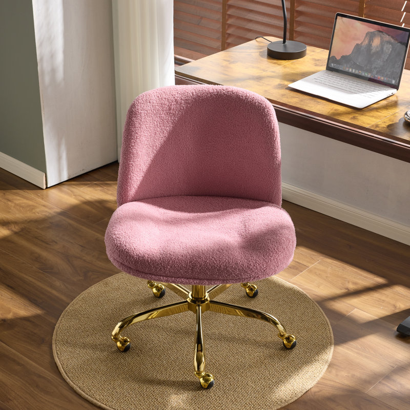 Faux Sherpa Task Office Chair, Purple