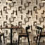 Papier peint fond blanc Mid Century Modern-2090230072