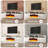 Floating 80" TV Stand with 36" Electric Fireplace-119536854