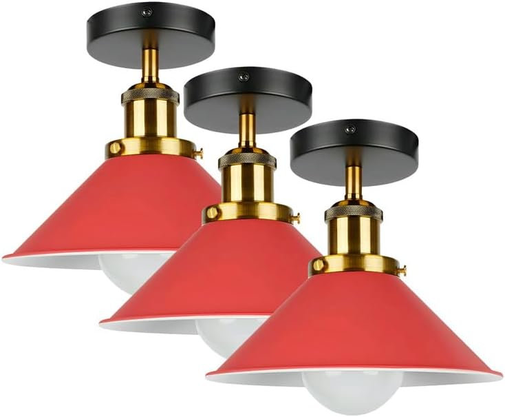 Semi Flush Mount, Red