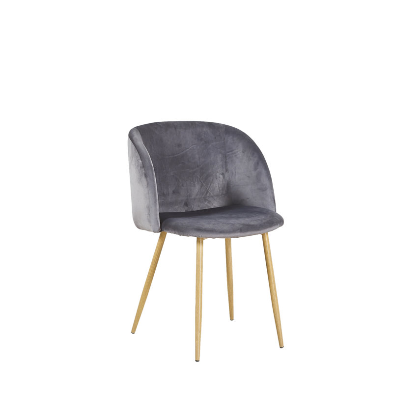 Denise 46cm H Velvet Upholstered Armchair, Grey