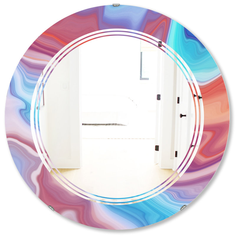 Miroir mural moderne et contemporain sans cadre triple C, 31,5 po x 31,5 po
