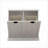 Laundry Sorter Cabinet, Two-Compartment Tilt-Out with Removable Bags, Off-White | MDF | Laundry Room