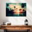 Gillard doux coucher de soleil sur des palmiers-107501052