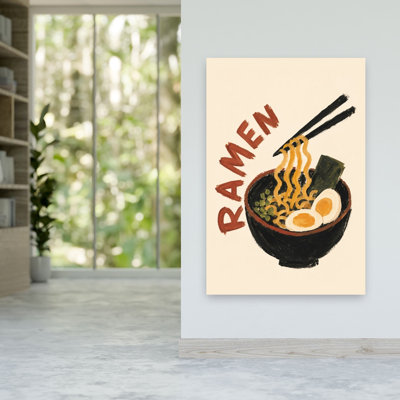Nouilles japonaises japonaises, art mural traditionnel traditionnel