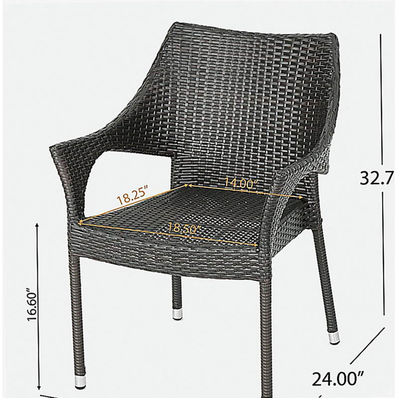 Chaise d'extérieur en résine, 52637,00MBRN KD MP4