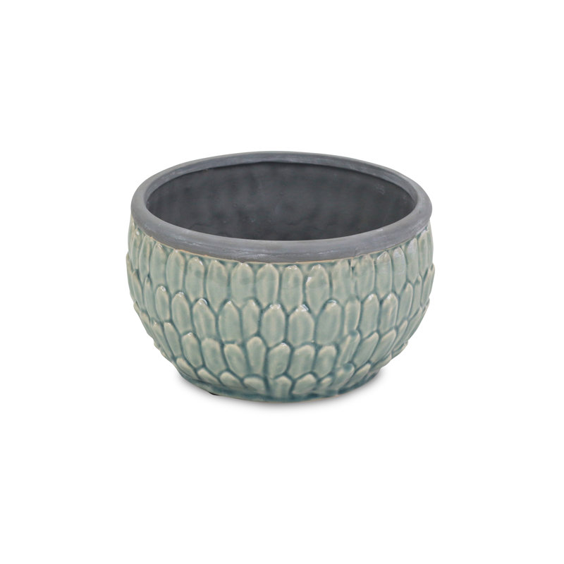Pot de fleurs en céramique, H 4,75 po x l 8 po x P 8 po