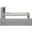 Lit simple gris avec rangement pour tête de lit, 3 tiroirs et plateforme en bois pour un lit gigogne paisible dans un espace fonctionnel solide-231320308
