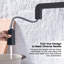 Robinet de cuisine noir mat moderne à poignée simple avec douchette extractible et affichage DEL de la température-130369151-99113324