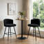Tabouret de bar et de comptoir moderne H 25,3 po avec grand siège et dossier-1249847601