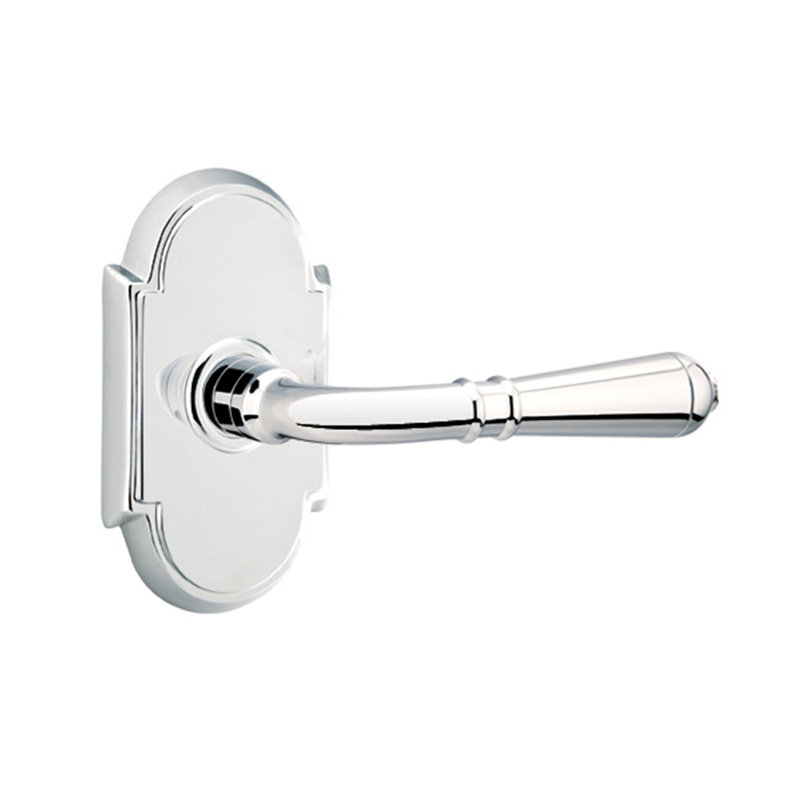 Levier de porte avec rosette Turino, Droite, Laiton intemporel