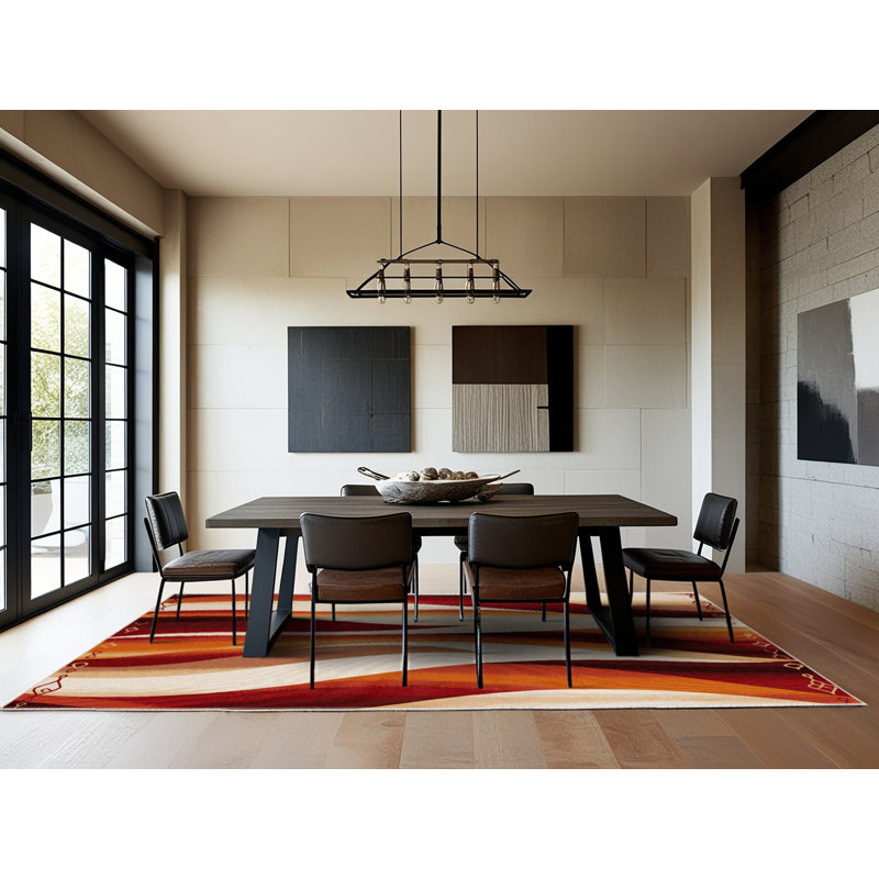 Auburn Edge Rug, Square 4'