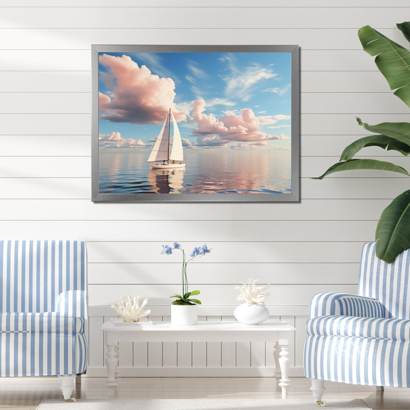 Ameley sur toile, H 16 po x l 32 po x P 1 po, Cadre simple argenté