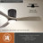  Maplewood 52 in. Matte Black Indoor Low Profile Flush Mount Ceiling Fan with Light Oak Blades, Integrated LED Light Kit and Remote Control Included, 6 Speed Energy Efficient DC Motor-1856874802-1856874805
