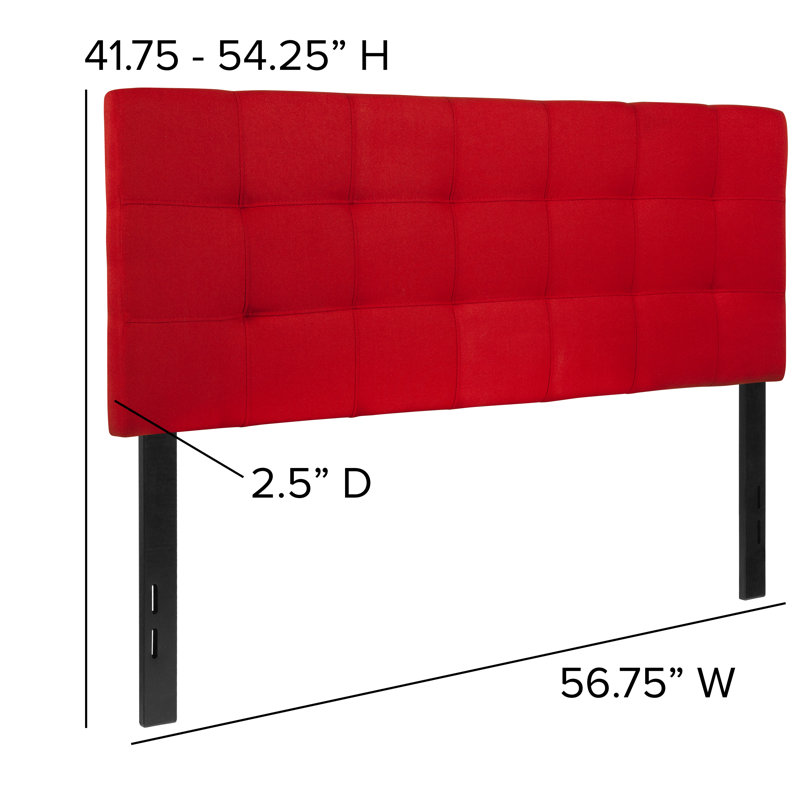 Ciriaca Quilted Tufted Upholstered Headboard, Full, Red
