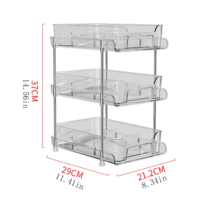 Anguila Plastic Makeup Organiser