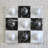 Monochrome Marble Tic Tac Toe Set | Round Marble Tic Tac Toe Game Set With Sphere Pieces