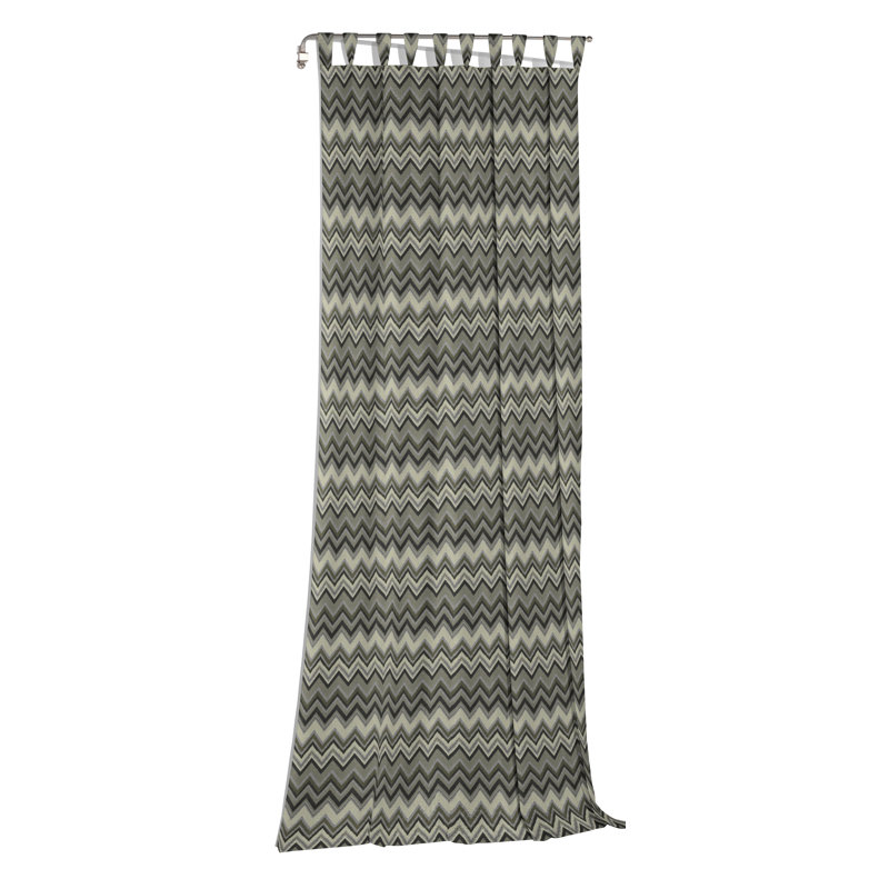 Kurtus Room Darkening Curtain Single Panel, 132cm Width x 175cm Drop, Dark green/Black/Grey