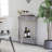 Light Brown Wood Half Moon Living Room Console Table-1362153377