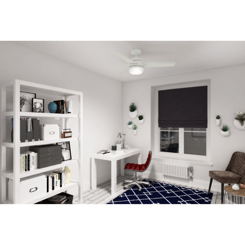 Midtown Fresh White 48" Contemporary Ceiling Fan with LED Light and Remote