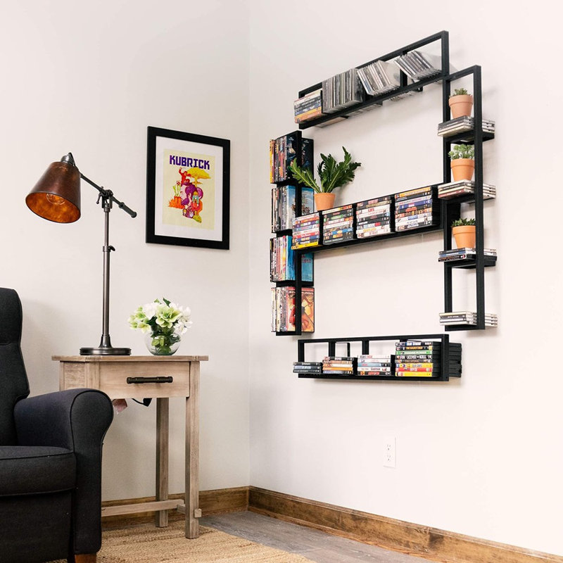 Ensemble de tablettes de rangement pour CD et DVD 34 pouces