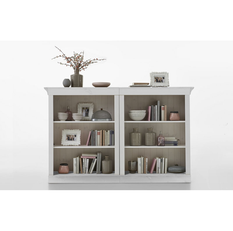 Kelly Bookcase, Stained and varnished White/White