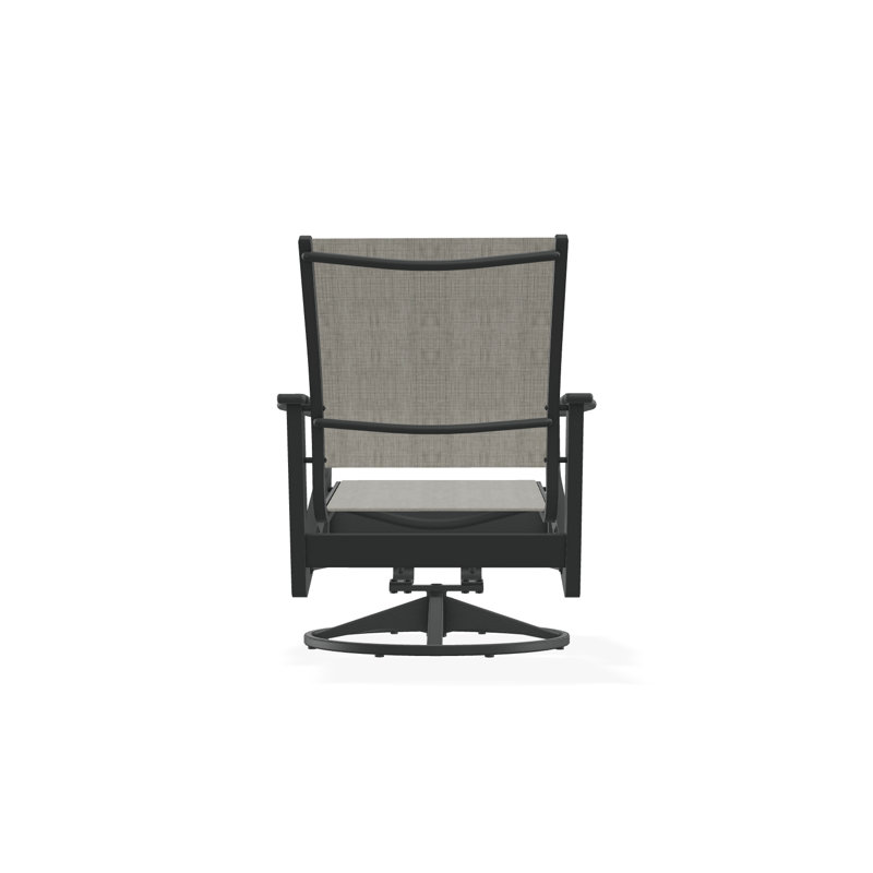 Wexler Outdoor Swivel Lounge Chair, Graphite, Destiny Steel