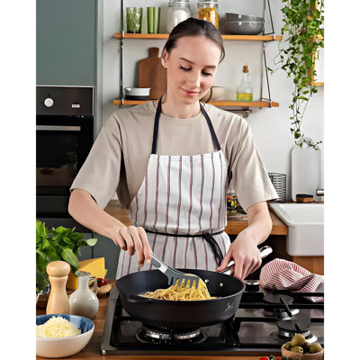 Spaghetti Spoon And Pasta Tong, Non-Stick Silicone Spoon Server Fork With Teeth And Stainless Steel Handle, Food Clip For Noodles