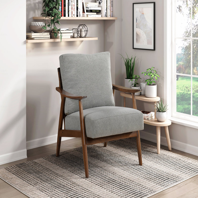 Chaise d'appoint - Mobilier de salon de style moderne en bois massif gris et brun