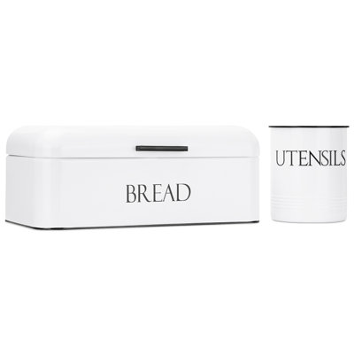 Wood Square Utensil Crock