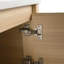 Meuble-lavabo mural avec lavabo en céramique, tablettes de rangement et 2 portes à fermeture en douceur-484649194