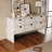 Retro Style Rubber Wood Veneer Six-Drawer Dresser Sideboard Cabinet Console Table Sofa Table Ample Storage Spaces For Living Room