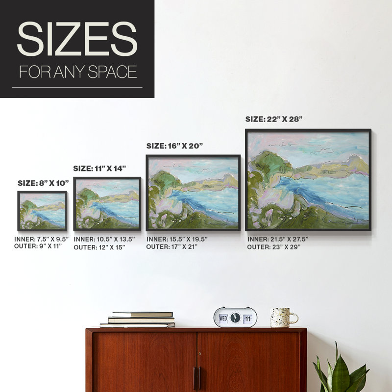 Landing Strip -Framed Print - Restickable, 8" H x 10" W, Black