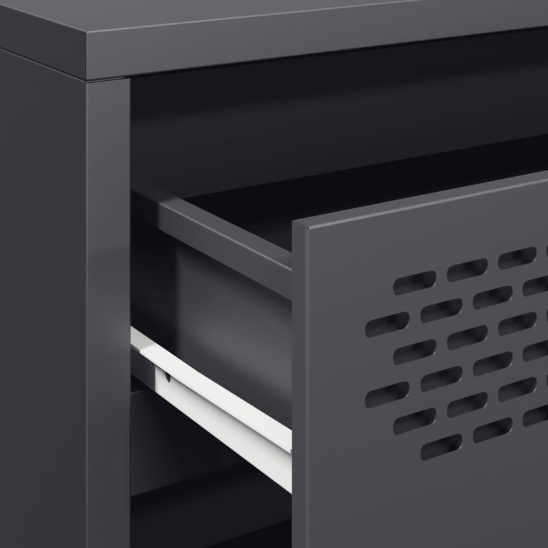 Seidy Steel 68cm W Chest of Drawers, Anthracite