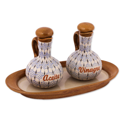 Ceramic Oil & Vinegar Cruet Set