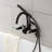 Kingston Brass Kaiser Three-Handle 2-Hole Tub Wall Mount Clawfoot Tub Faucet with Hand Shower-50911794