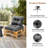  Outdoor Chair Cushions Set 24"X24"X4",All-Weather Patio Furniture Cushions With High Resilience Foam, Indoor Outdoor Seat & Back Cushion For Patio,Garden,Sunroom,Dark Grey-158574644-158574652