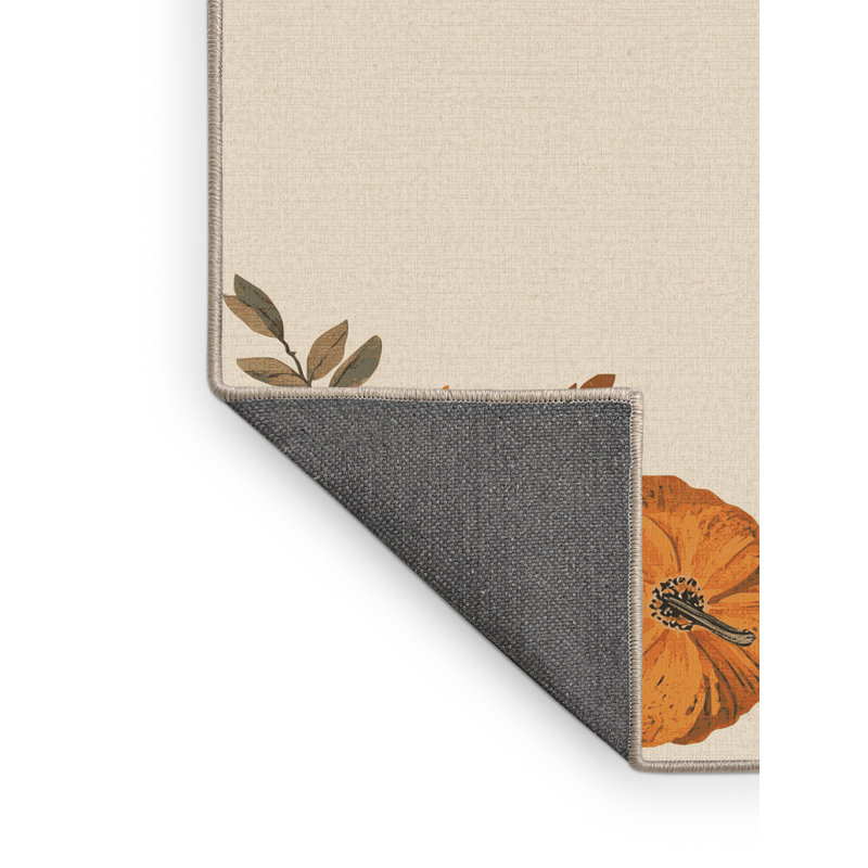 Soft Plush Farris Halloween Modern & Contemporary Abstract Area Rug in Beige – Beige Binding, 8x10