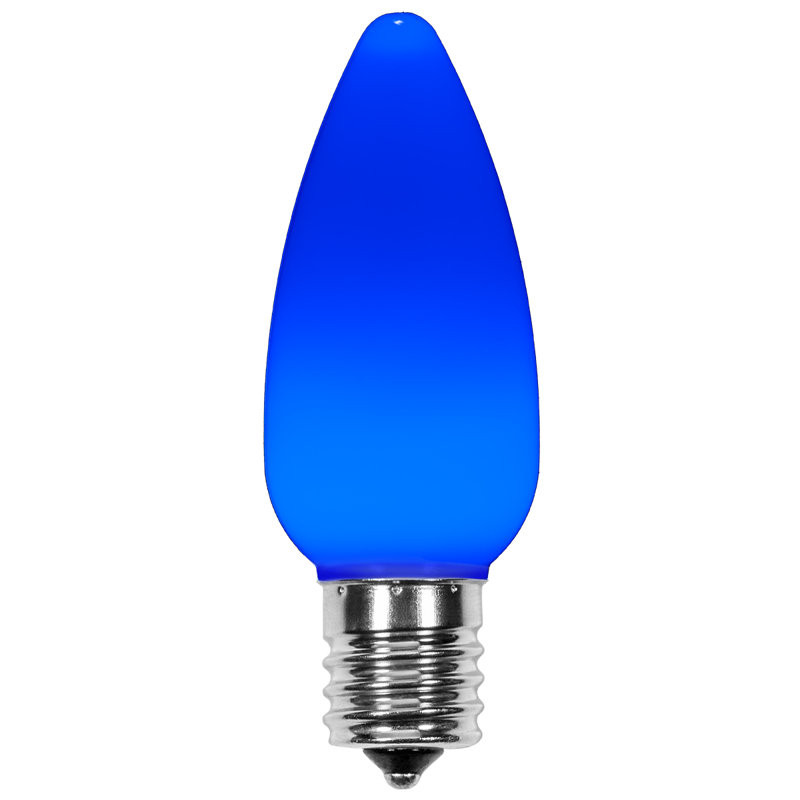 OptiCore LED Shatterproof C9 Smooth Christmas Light Replacement Bulbs, Blue