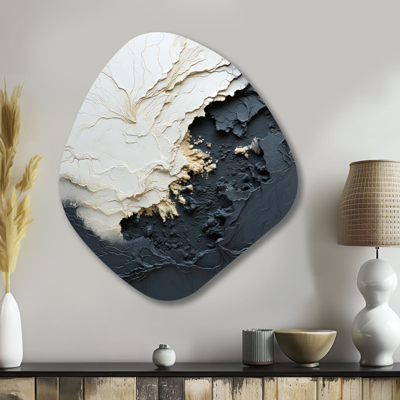 Prieto - Décoration murale irrégulière en métal forme de nébuleuse côtière, H 35 po x l 31 po x P 1 po