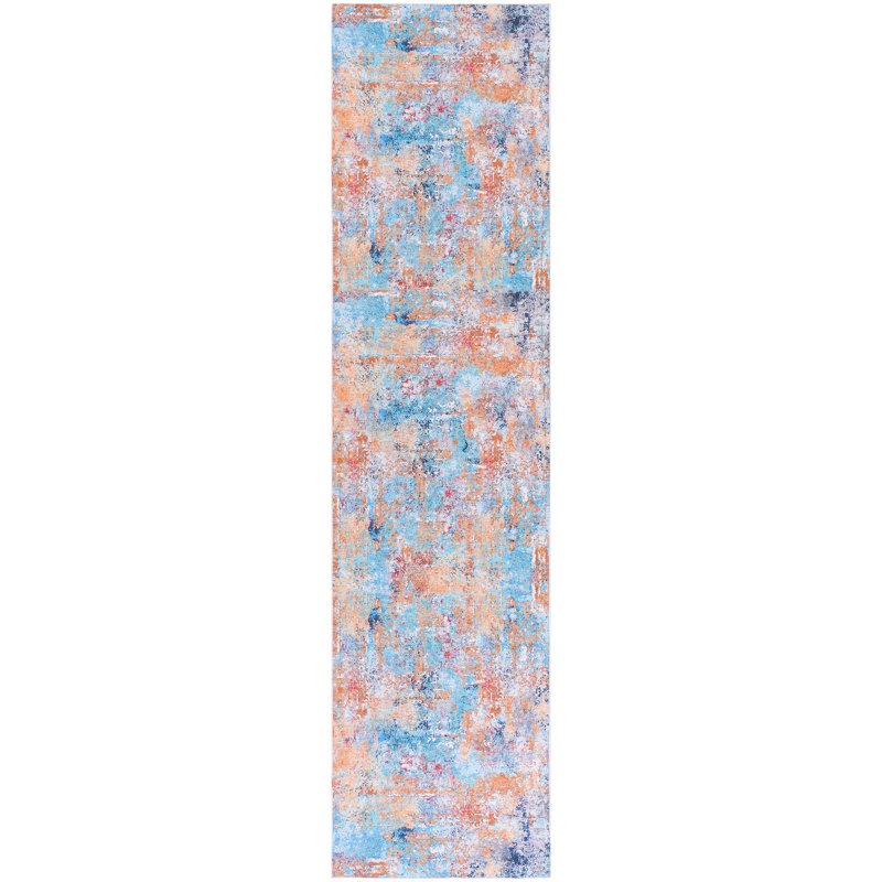 Tapis de couloir lavable 2 pi 6 po x 10 pi, à poils courts, antidérapant, pour les déversements, pour le salon, la chambre à coucher, la cuisine, la salle à manger, pliable, multicolore,