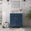 Lavabo de salle de bain moderne avec surface peinte et rangement-1559915559