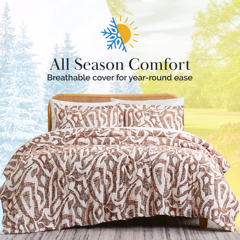 Khari Oversized Down Alternative Comforter Set with shams by Southshore Fine Linens, Red, King Comforter + 2 King Shams