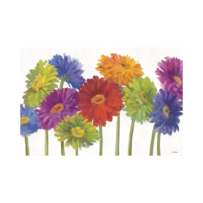 Colorful Gerbera Daisies by Carol Rowan - Wrapped Canvas Painting, 101.6 cm H x 66.04 cm W x 1.91 cm D