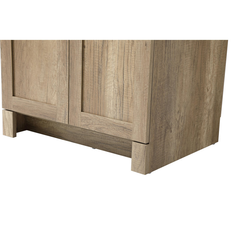 28 Inch Bath Storage Cabinet  in Natural Oak, Natural Oak, 65" H x 28" W x 65" D